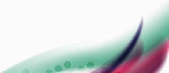 Line wave art illustration on light backdrop. Vector abstract design banner template. Business template