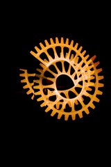 Making light illusion in the dark, perfect for disco, party and performance invites, also for music LPs' covers