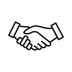 Obraz premium Hand Shake icon vector trendy design