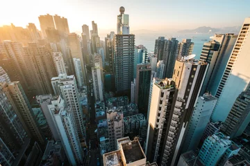 Foto op Plexiglas City aerial of HongKong, skyscraper in downtown Hong Kong - © hanohiki
