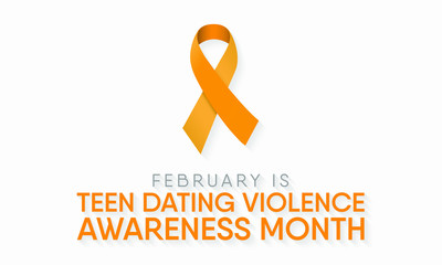 Vector illustration on the theme of National Teen Dating Violence awareness month of February