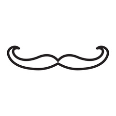 Mustache icon vector trendy design
