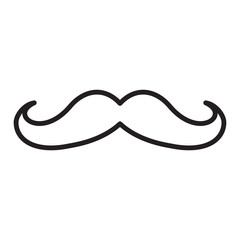 Mustache icon vector trendy design