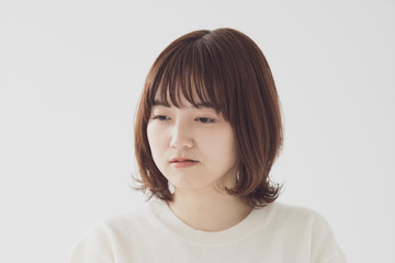 young woman has bad feeling