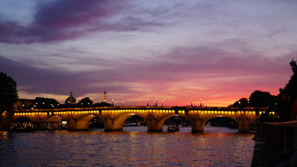 sunset on the Seine