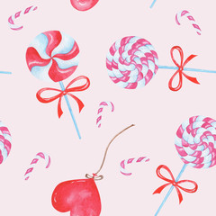 pattern of candies on Valentine's day