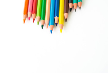  image - school supplies - colorful pencils -  organized