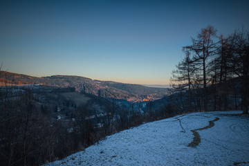 Winter landscape in the mountains