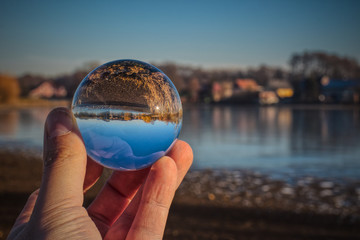 An image in a glass ball