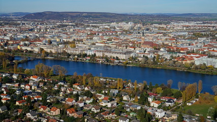 Fototapeta premium Panoramic aerial view of the Vienna city, Austria, Europe.