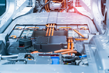 Electric car lithium battery pack and power connections