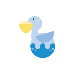 Isolated pelican animal vector design