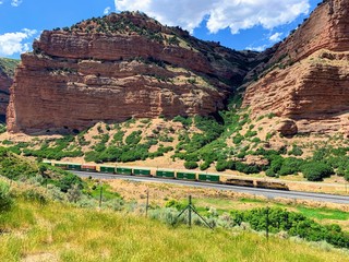 Canyon with train