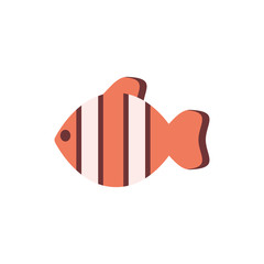 Isolated clownfish animal vector design