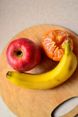 fresh fruits on a plate