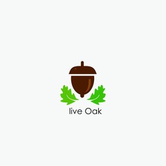 live oak logo illustration vector