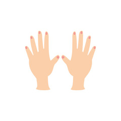 Isolated female hands icon vector design