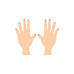 Isolated female hands icon vector design