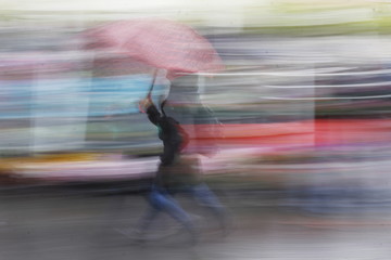 Obraz premium Rainy day in the city