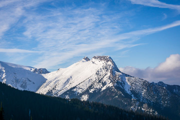 Western Tatras in the winter. View of Giewont.
