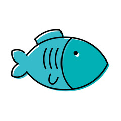 cute little fish animal icon