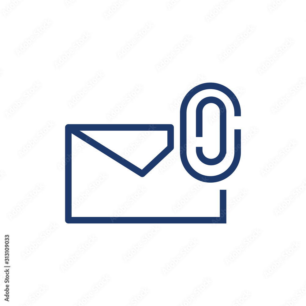 Poster isolated envelope message and clip vector design