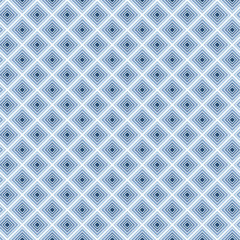 Vector Geometric Square Diamonds in Shades of Blue. Background for textiles, cards, manufacturing, wallpapers, print, gift wrap and scrapbooking.