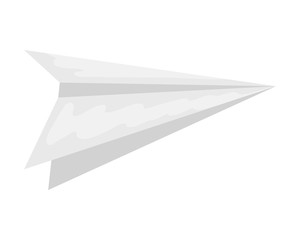 Fototapeta na wymiar paper airplane flying toy icon