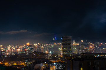 Obraz premium New Year meeting in Tbilisi, Georgia