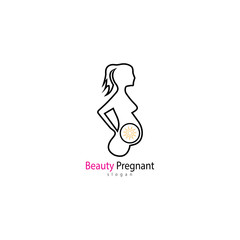 Pregnant logo template vector icon illustration design