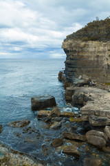 A beautiful coastline and rock formation in Tasmania.