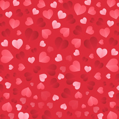 Hearts seamless pattern background - Vector illustration