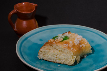 Spanish Christmas sweet called roscon de reyes