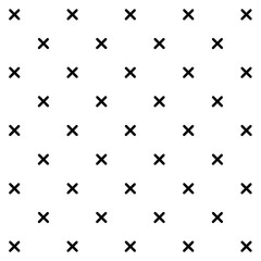 black and white fashion prints patterns made with '+' plus sign.seamless geometric monochrome cross pattern.Seamless crosses pattern