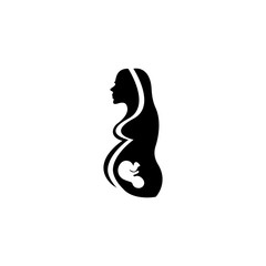 Pregnant logo template vector icon illustration design