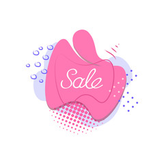 big sale buy now sticker special offer shopping discount badge fluid color abstract banner with flowing liquid shapes memphis style vector illustration