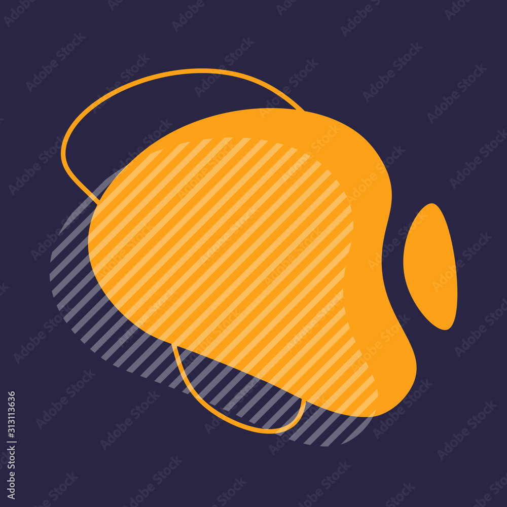 Poster yellow color dynamic geometric form abstract banner badge modern graphic element vector illustration
