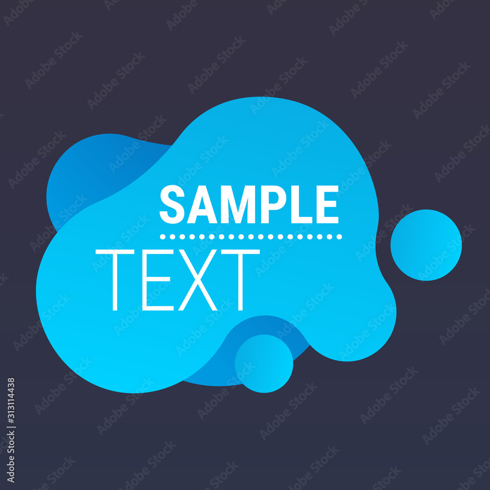 Poster dynamical blue gradient form abstract banner flowing liquid shape fluid color badge modern graphic e