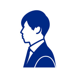 男性の横顔アイコン