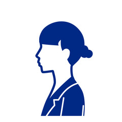 女性の横顔アイコン