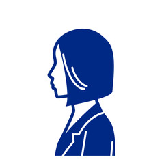 女性の横顔アイコン