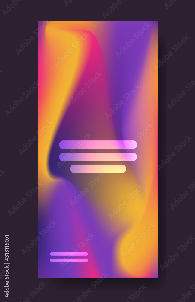 Poster fluid colors background dynamical colorful gradient abstract banner flowing liquid vertical vector i