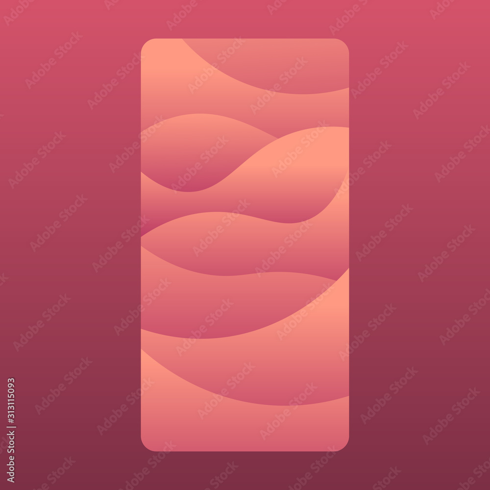 Aufkleber flowing gradients fluid color geometric abstract background dynamical liquid shapes vector illustrat