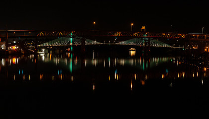Fototapeta na wymiar Portland Bridges at Night