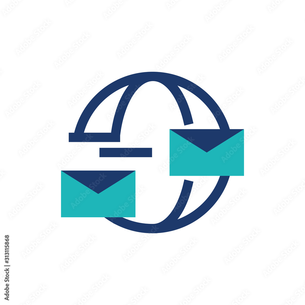 Poster isolated envelopes and global sphere vector design