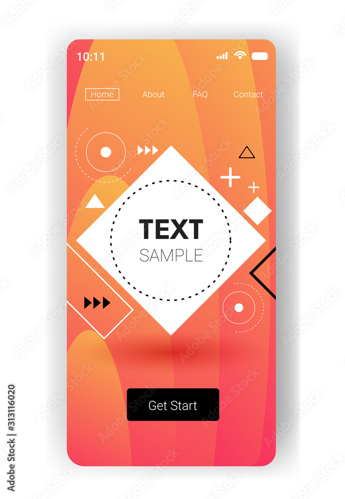 Poster dynamical forms abstract background gradient banner fluid color template modern graphic elements sma