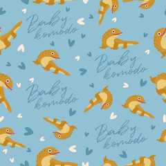 Big set of young animal seamless pattern : Vector Illustration