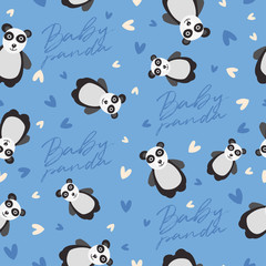 Big set of young animal seamless pattern : Vector Illustration