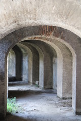 Fototapeta premium Ancient Pompeii amphitheatre arches 