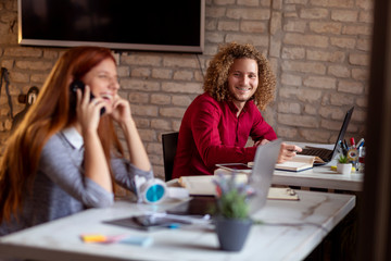 People working in a modern office